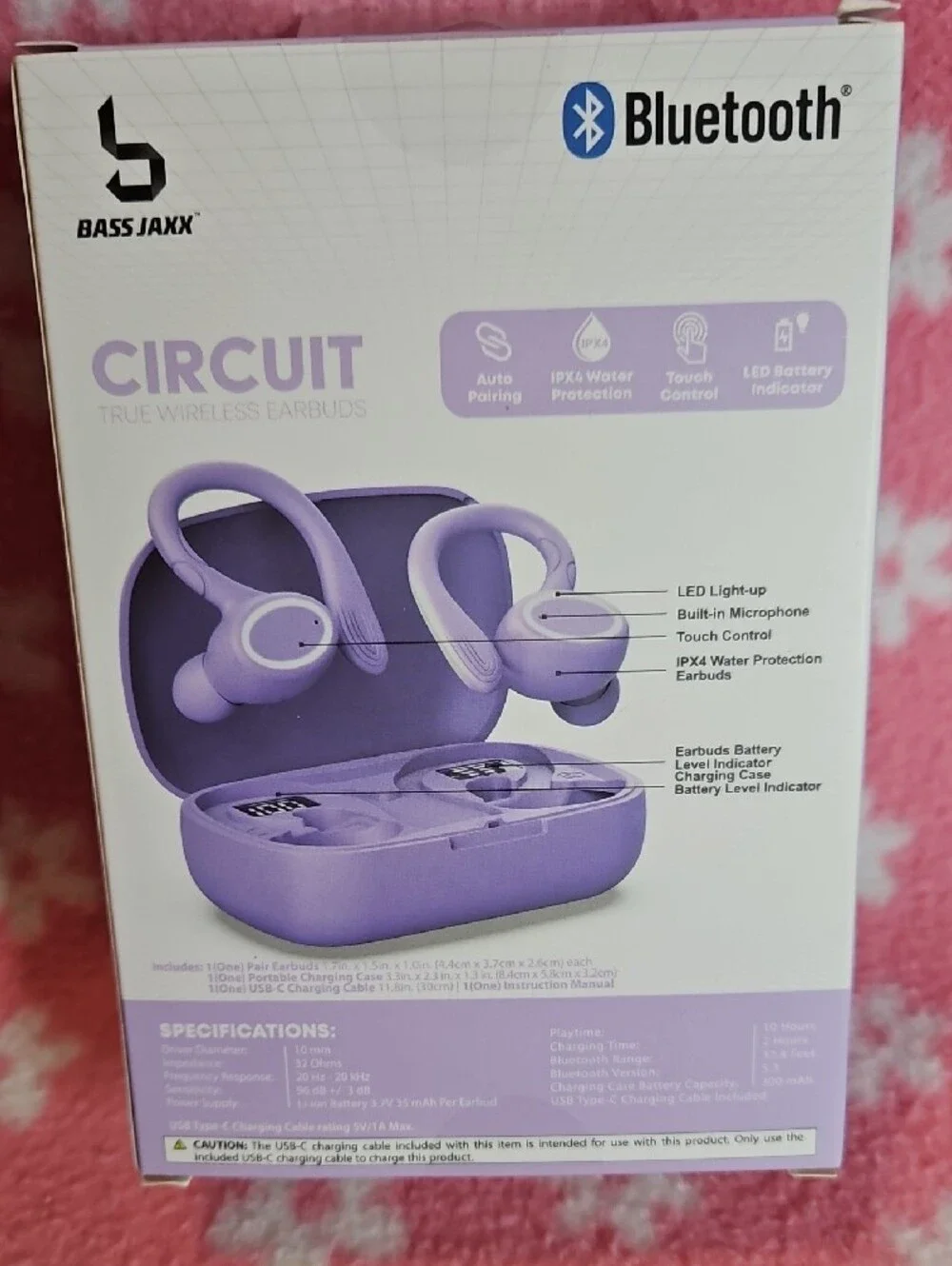 Circuit True Wireless Bluetooth Earbuds - Purple